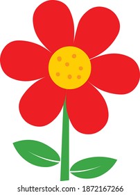 Simple creative icon of a flower blossom 