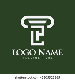 Simple creative Initial letter PL Law Firm logo design template suitable for company logo, print, digital, icon, apps, and other marketing material purpose