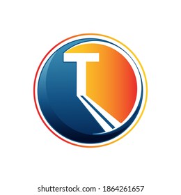 simple creative initial T Letter T logo design vector graphic concept