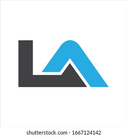Einfache oder kreative Gestaltung von LA-Buchstaben oder Schriftarten oder Textlogo
