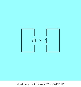 simple and creative letter AI logo design concept for sale in high quality professional design.