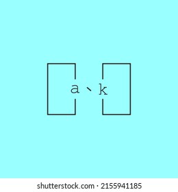 simple and creative letter AK logo design concept for sale in high quality professional design.