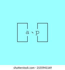 simple and creative letter AP logo design concept for sale in high quality professional design.
