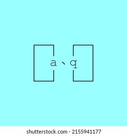 simple and creative letter AQ logo design concept for sale in high quality professional design.