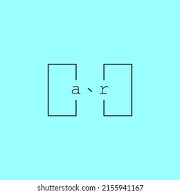 simple and creative letter AR logo design concept for sale in high quality professional design.