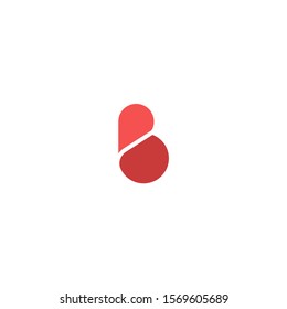 Simple creative letter B logo design template