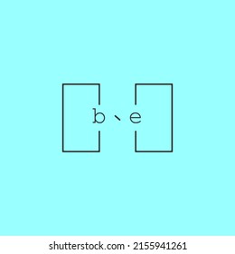 simple and creative letter BE logo design concept for sale in high quality professional design.