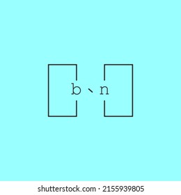 simple and creative letter BN logo design concept for sale in high quality professional design.