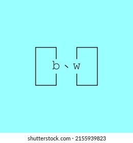 simple and creative letter BW logo design concept for sale in high quality professional design.