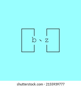 simple and creative letter BZ logo design concept for sale in high quality professional design.