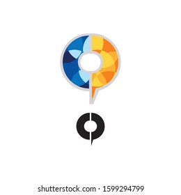 simple and creative letter CP logo