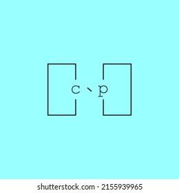 simple and creative letter CP logo design concept for sale in high quality professional design.