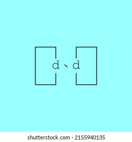 carta simple y creativa concepto de diseño del logo DD para venta en diseño profesional de alta calidad.
