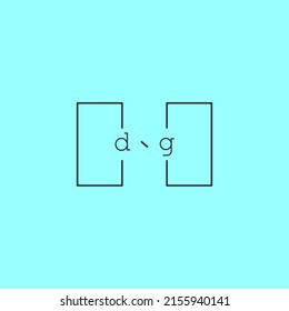 simple and creative letter DG logo design concept for sale in high quality professional design.