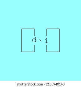 simple and creative letter DI logo design concept for sale in high quality professional design.