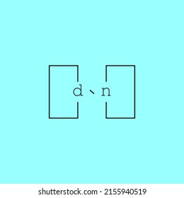 simple and creative letter DN logo design concept for sale in high quality professional design.