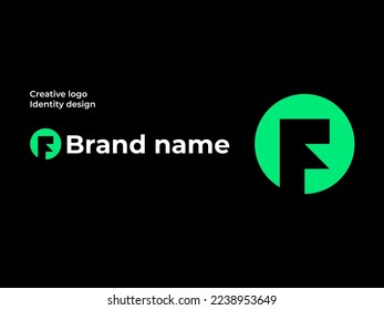 Simple and creative letter f logo mark and identity design