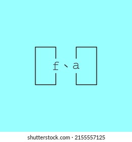 carta sencilla y creativa concepto de diseño de logotipo FA para venta en diseño profesional de alta calidad.