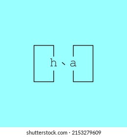 simple and creative letter HA logo design concept for sale in high quality professional design.