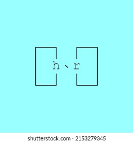 simple and creative letter HR logo design concept for sale in high quality professional design.