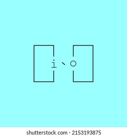 diseño de logotipo de IO de carta simple y creativa para su venta en un diseño profesional de alta calidad.