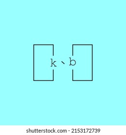 concepto de diseño de logotipo de KB de carta simple y creativa para su venta en un diseño profesional de alta calidad.