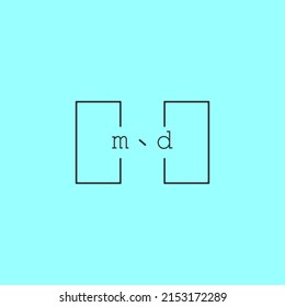 simple and creative letter MD logo design concept for sale in high quality professional design.