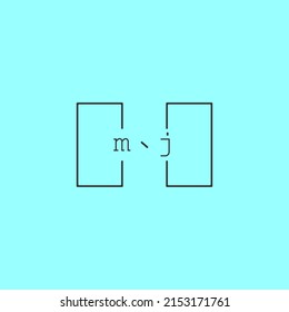 simple and creative letter MJ logo design concept for sale in high quality professional design.