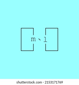 el concepto de diseño del logotipo ML de letra simple y creativa, para su venta en un diseño profesional de alta calidad.