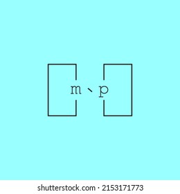 simple and creative letter MP logo design concept for sale in high quality professional design.
