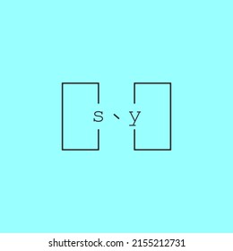 simple and creative letter SY logo design concept for sale in high quality professional design.