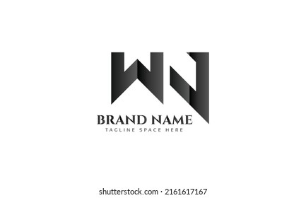 carta simple y creativa concepto de diseño del logo de WJ para venta en diseño profesional de alta calidad.