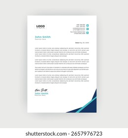 einfaches und kreatives Briefkopfdesign