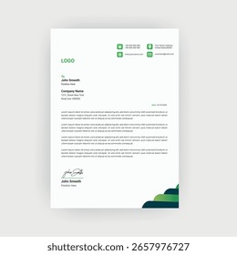 Diseño de membrete simple y creativo