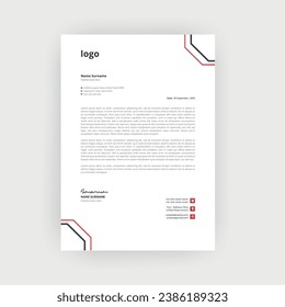 Plantilla de diseño de membrete simple y creativo 