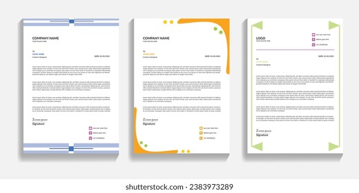 simple and creative letterhead design for your project