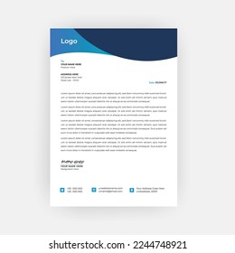 Simple Creative Letterhead Template Design