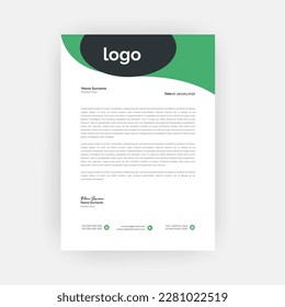 Simple and creative letterhead template design  a4 size