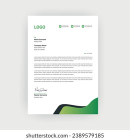 Simple and Creative letterhead template design