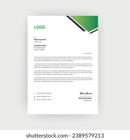 Simple and Creative letterhead template design