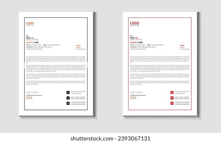 Simple Creative Letterhead template Design