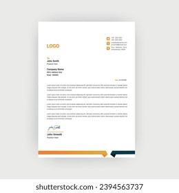 Simple and Creative letterhead template design