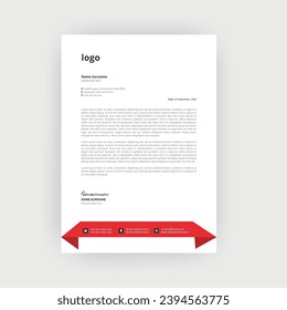 Simple and Creative letterhead template design