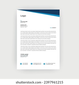 Simple and Creative letterhead template design
