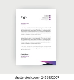 Simple and Creative letterhead Template design