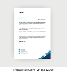 Simple and Creative letterhead Template design