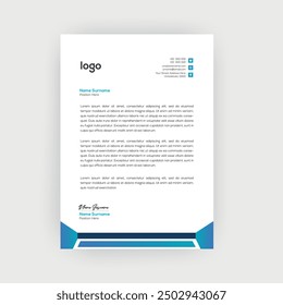 Simple and creative letterhead template  design