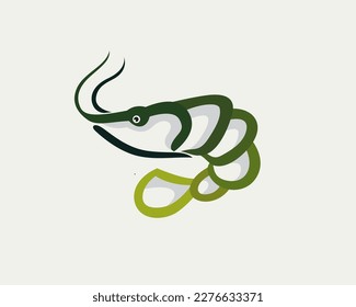 simple creative line art jump lobster logo design template illustration inspiration