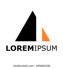 Simple and creative logo. With beautiful black and orange colors, logos, concepts, symbols, identities, designs