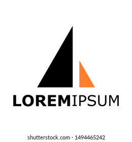Simple and creative logo. With beautiful black and orange colors, logos, concepts, symbols, identities, designs